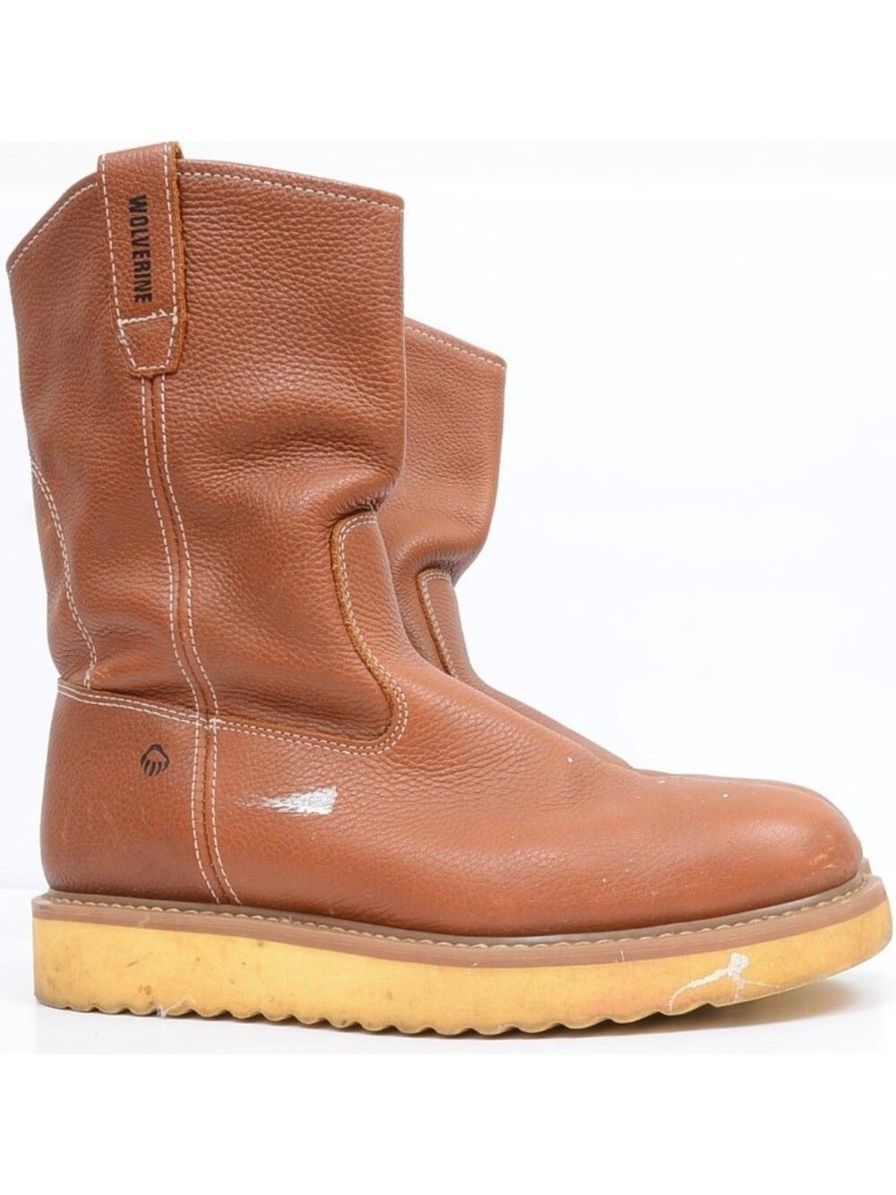 Wolverine Men's Size 14 10" Wellington Work Boot Rugged Full-Grain Leather